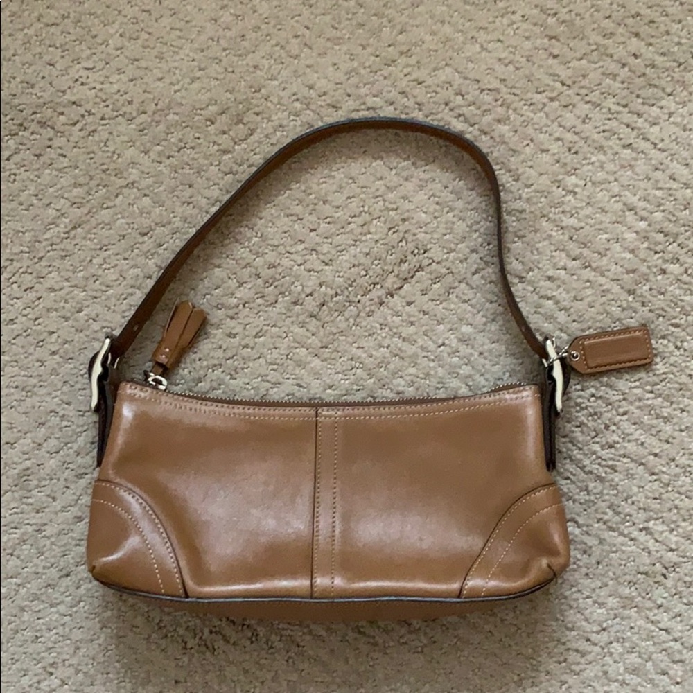 Coach Tan Leather Shoulder Bag